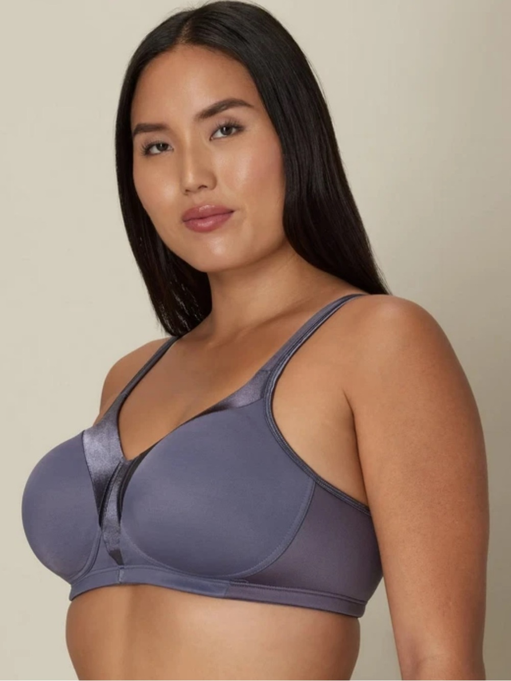 Playtex 18 Hour Silky Soft Smoothing Cool & Breathable Bra Gray Womens Size 42B